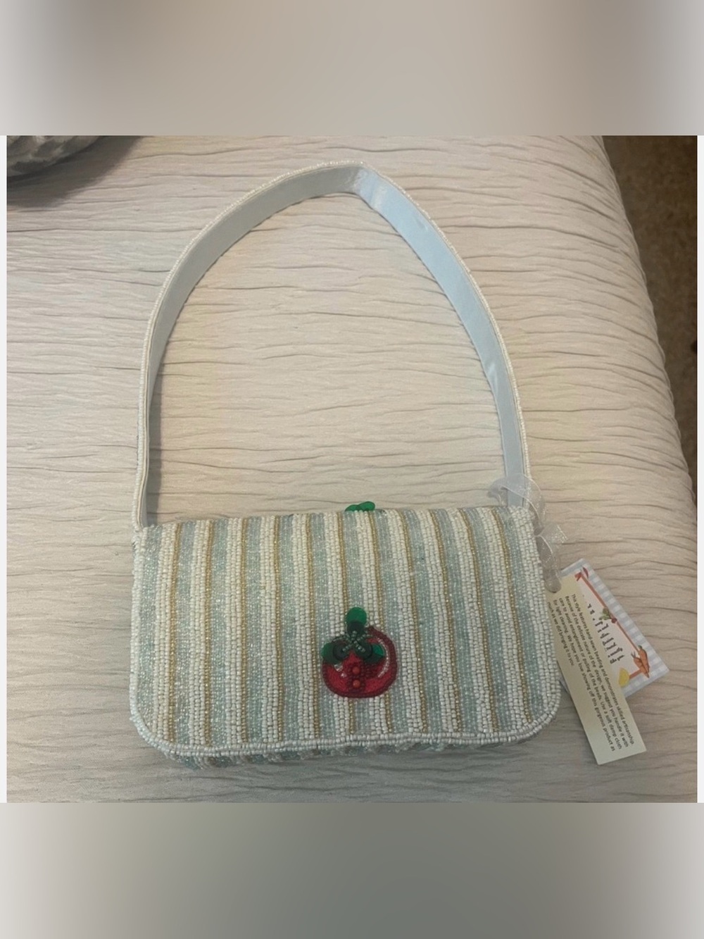 Beaded Tomato Garden Bag
Handmade In India NEW Release
Viral Striped Purse - Picture 3 of 7